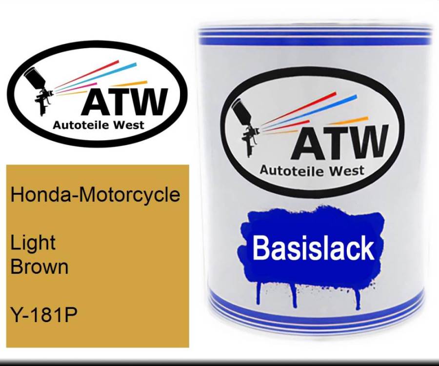 Honda-Motorcycle, Light Brown, Y-181P: 1L Lackdose, von ATW Autoteile West.